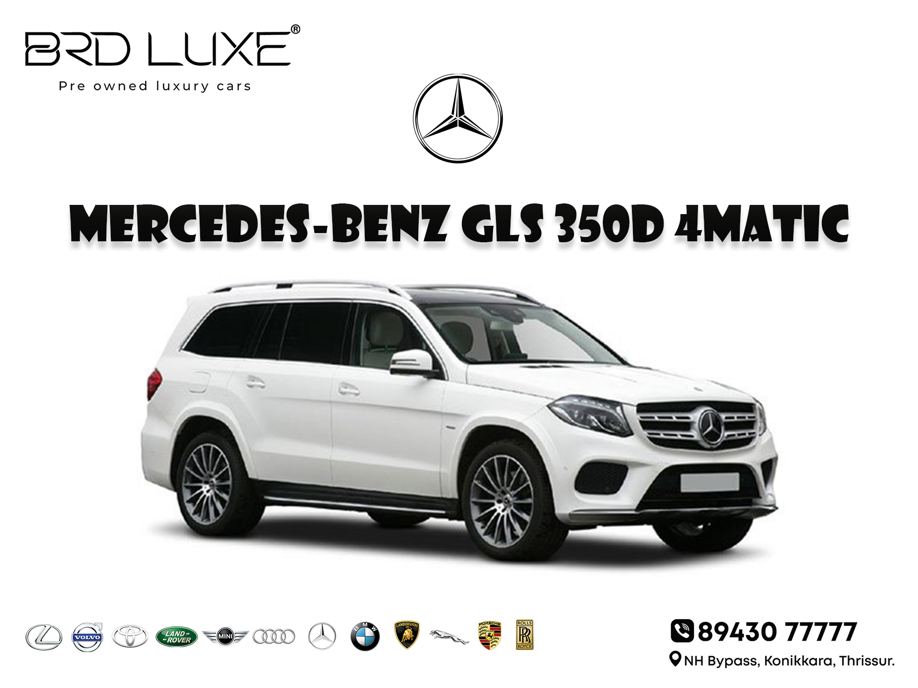 Pre Owned Luxury Cars | Used Premium Mercedes-Benz GLS 350d 4Matic In Thrissur Kerala | BRD LUXE