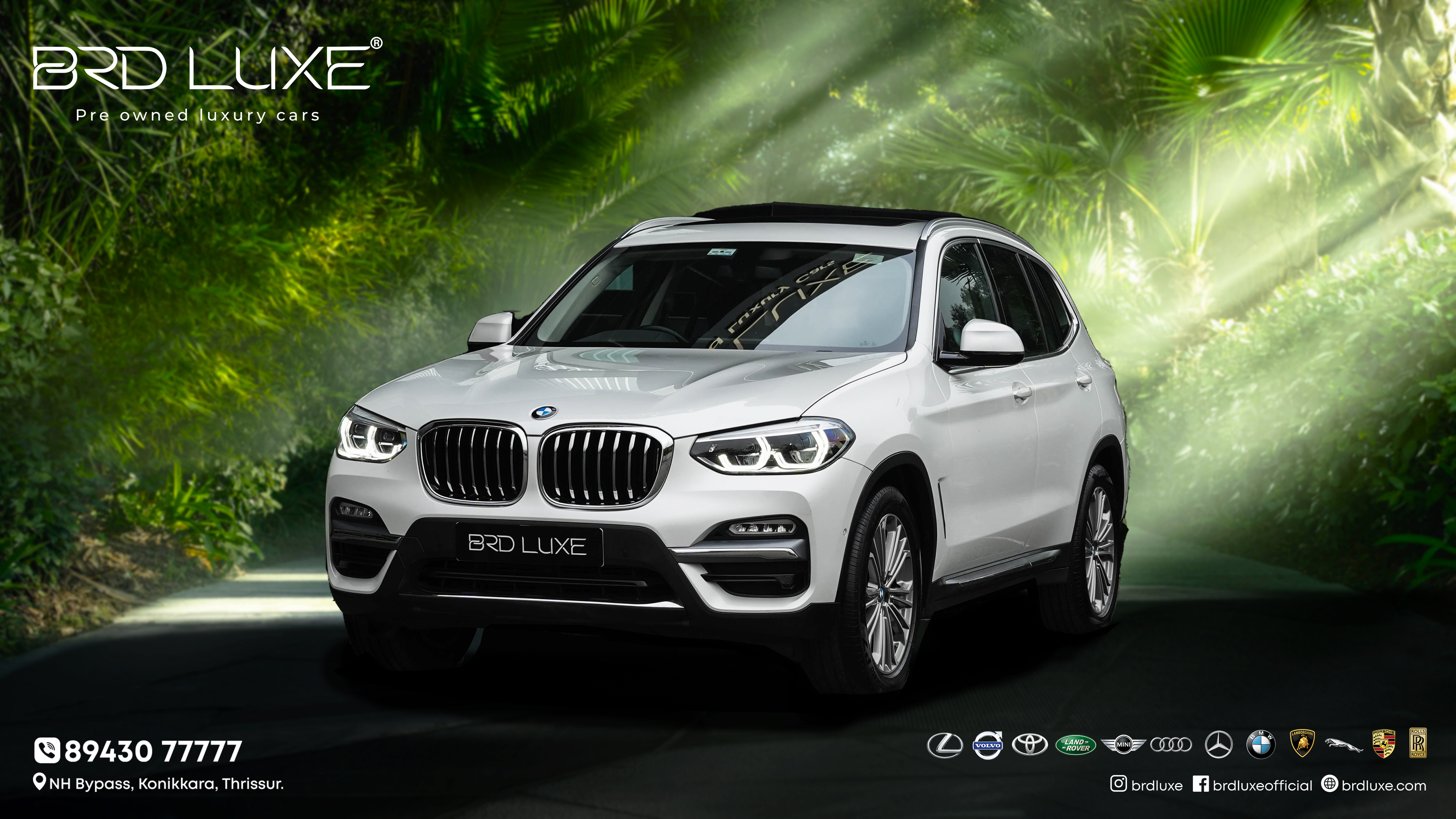 Pre Owned Luxury Cars | Used Premium BMW X3 xDrive20d Luxury Line | Secondhand BMW X3 In Thrissur Kerala | BRD LUXE