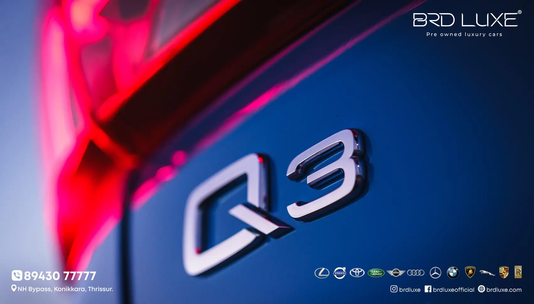 Audi Q3 Models Available at BRD Luxe: Unveiling Unmatched Luxury and Performance