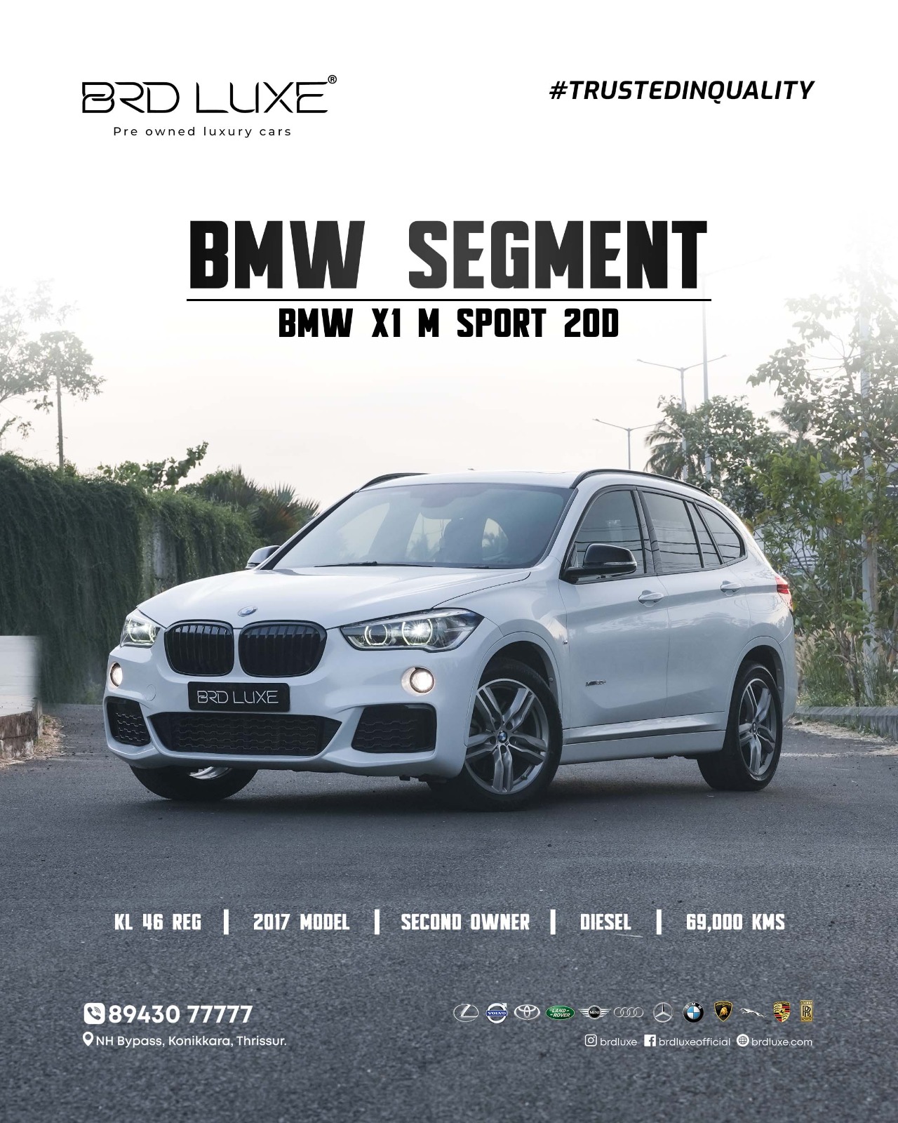 2017 BMW X1 Second Hand Kerala Model at BRD Luxe – Luxury That Lasts