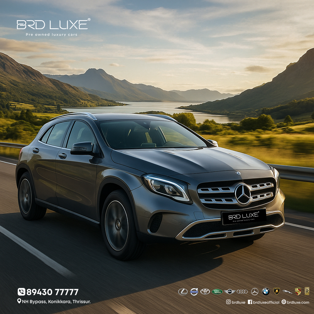 Mercedes-Benz GLA in Kerala   Used GLA in Kerala   Pre-owned GLA   Certified pre-owned GLA in Kerala   BRD Luxe Pre-Owned Luxury Cars Showroom   Mercedes GLA used car   Used Mercedes-Benz GLA   BRD Luxe Pre-Owned Luxury Cars Showroom